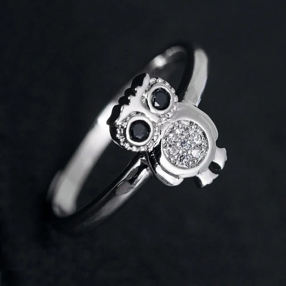 🍁  925 Silver Plated 3A CZ Cute Ring for Men Women, FB16FA1042 - Picture 1 of 6